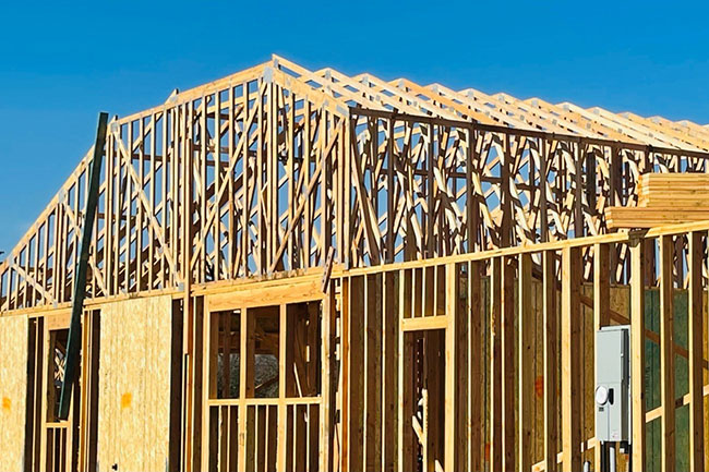 Roof trusses used in commercial construction