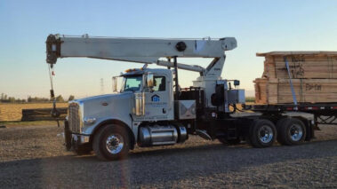 Precision Truss truck at job site